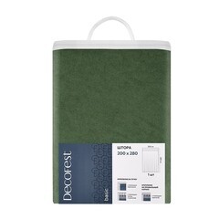 Штора канвас зеленая 200х280 см Decofest Софи (153.735) - фото 4