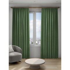 Штора канвас зеленая 200х280 см Decofest Софи (153.735) - фото 1