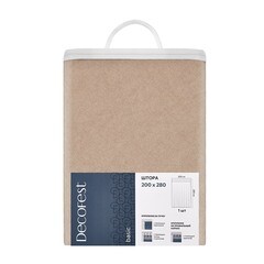 Штора канвас бежевая 200х280 см Decofest Софи (153.734) - фото 3