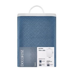 Штора блэкаут синяя 200х280 см Decofest Тринити (153.754) - фото 4