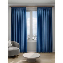 Штора блэкаут синяя 200х280 см Decofest Тринити (153.754) - фото 1