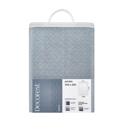 Штора блэкаут серая 200х280 см Decofest Тринити (153.752) - фото 4