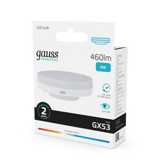 Лампа светодиодная Gauss Elementary GX53 4100К 6 Вт 460 Лм 180-240 В таблетка матовая - фото 4