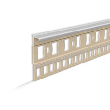 Плинтус ПВХ Идеал 55 мм светло-серый 2200 мм под ковролин