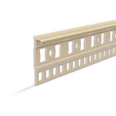 Плинтус ПВХ Идеал 55 мм бежевый 2200 мм под ковролин