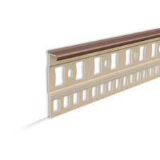 Плинтус ПВХ Идеал 55 мм коричневый 2200 мм под ковролин