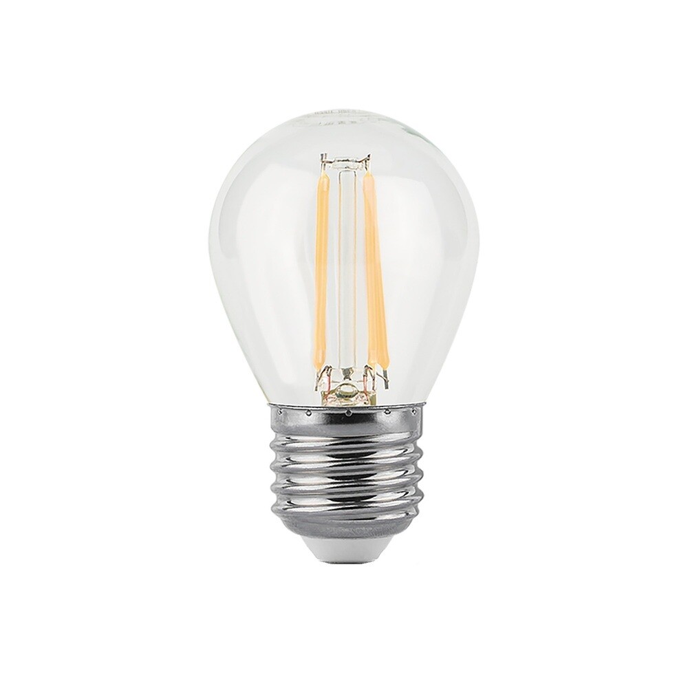 

Лампа светодиодная филаментная Gauss Filament E27 4100К 7 Вт 580 Лм 150-265 В шар G45 прозрачная