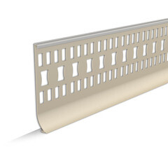 Плинтус ПВХ Идеал 100 мм светло-серый 2200 мм под линолеум - фото 1