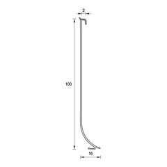 Плинтус ПВХ Идеал 100 мм бежевый 2200 мм под линолеум - фото 3