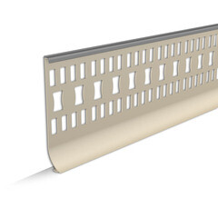 Изображение товара Плинтус ПВХ Идеал 100 мм темно-серый 2200 мм под линолеум