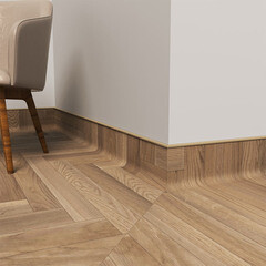 Плинтус ПВХ Идеал 100 мм бежевый 2200 мм под линолеум - фото 2