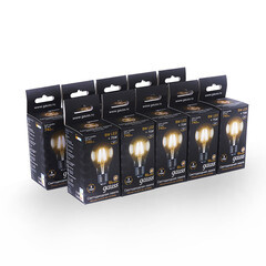 Лампа светодиодная филаментная Gauss Filament E27 2700К 8 Вт 740 Лм 185-265 В груша A60 прозрачная - фото 6