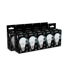 Лампа светодиодная Gauss E27 4100К 10 Вт 920 Лм 150-265 В груша A60 матовая - фото 6