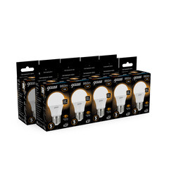 Лампа светодиодная Gauss E27 3000К 10 Вт 880 Лм 150-265 В груша A60 матовая - фото 6