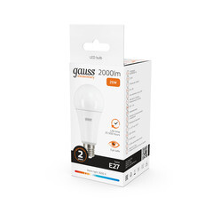 Лампа светодиодная Gauss Elementary E27 3000К 25 Вт 2000 Лм 180-240 В груша A70 матовая - фото 4