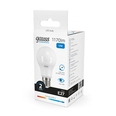 Лампа светодиодная Gauss Elementary E27 6500К 12 Вт 1170 Лм 180-240 В груша A60 матовая - фото 4