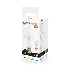 Лампа светодиодная Gauss Elementary E27 3000К 20 Вт 1520 Лм 180-240 В груша A60 матовая - фото 4