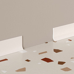 Плинтус экополимер Cosca Decor 60х16х2000 мм белый гибкий (PL002) - фото 3