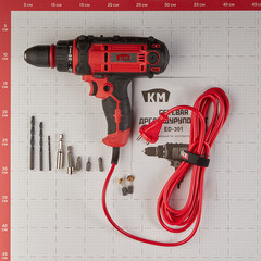 Дрель-шуруповерт сетевая КМ ED-301 300 Вт - фото 2