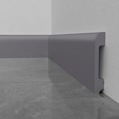 Плинтус экополимер Солид 80х13х2000 мм титан (8UHD 05/80) - фото 3