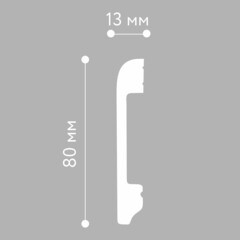 Плинтус экополимер Солид 80х13х2000 мм черный (8UHD 05/80) - фото 2