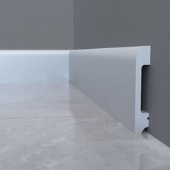 Плинтус экополимер Солид 80х13х2000 мм алюминий (8UHD 05/80) - фото 3