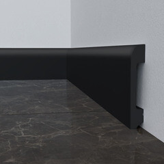 Плинтус экополимер Солид 80х13х2000 мм черный (8UHD 05/80) - фото 3
