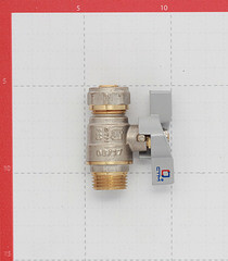 Кран шаровой латунный СТМ 16 обж(ц) х 1/2 НР(ш) для металлопластиковых труб бабочка прямой - фото 6