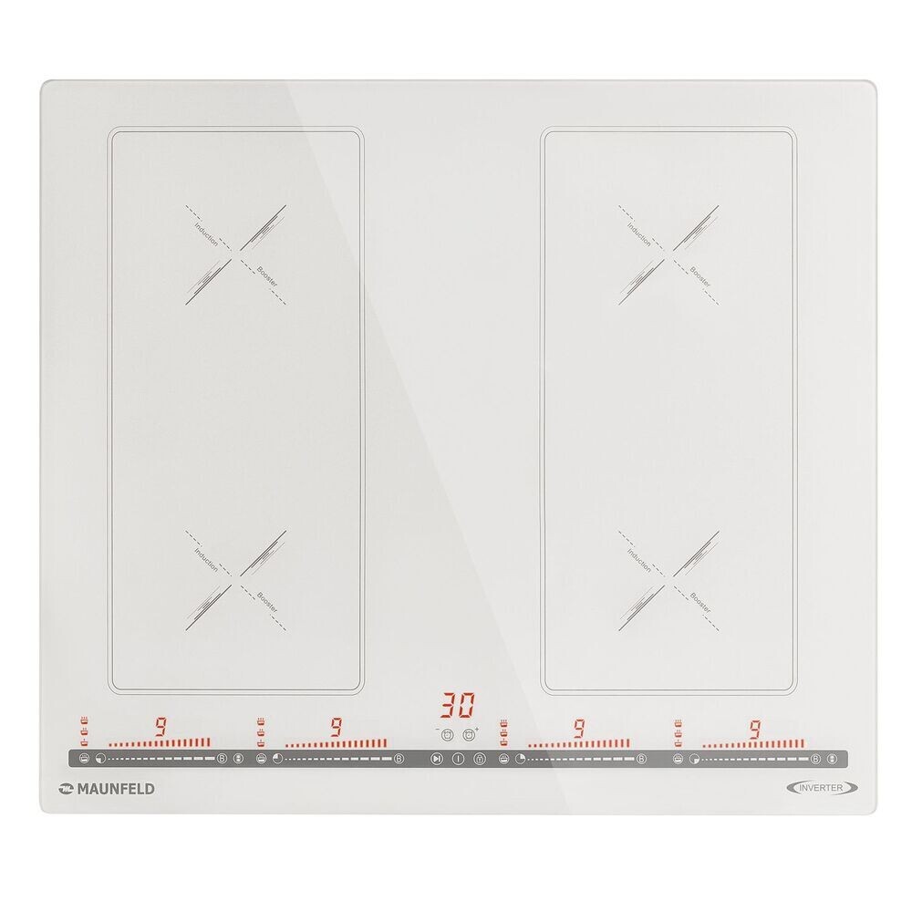 

Варочная панель индукционная Maunfeld CVI594SB2WHA Inverter 4 конфорки белая