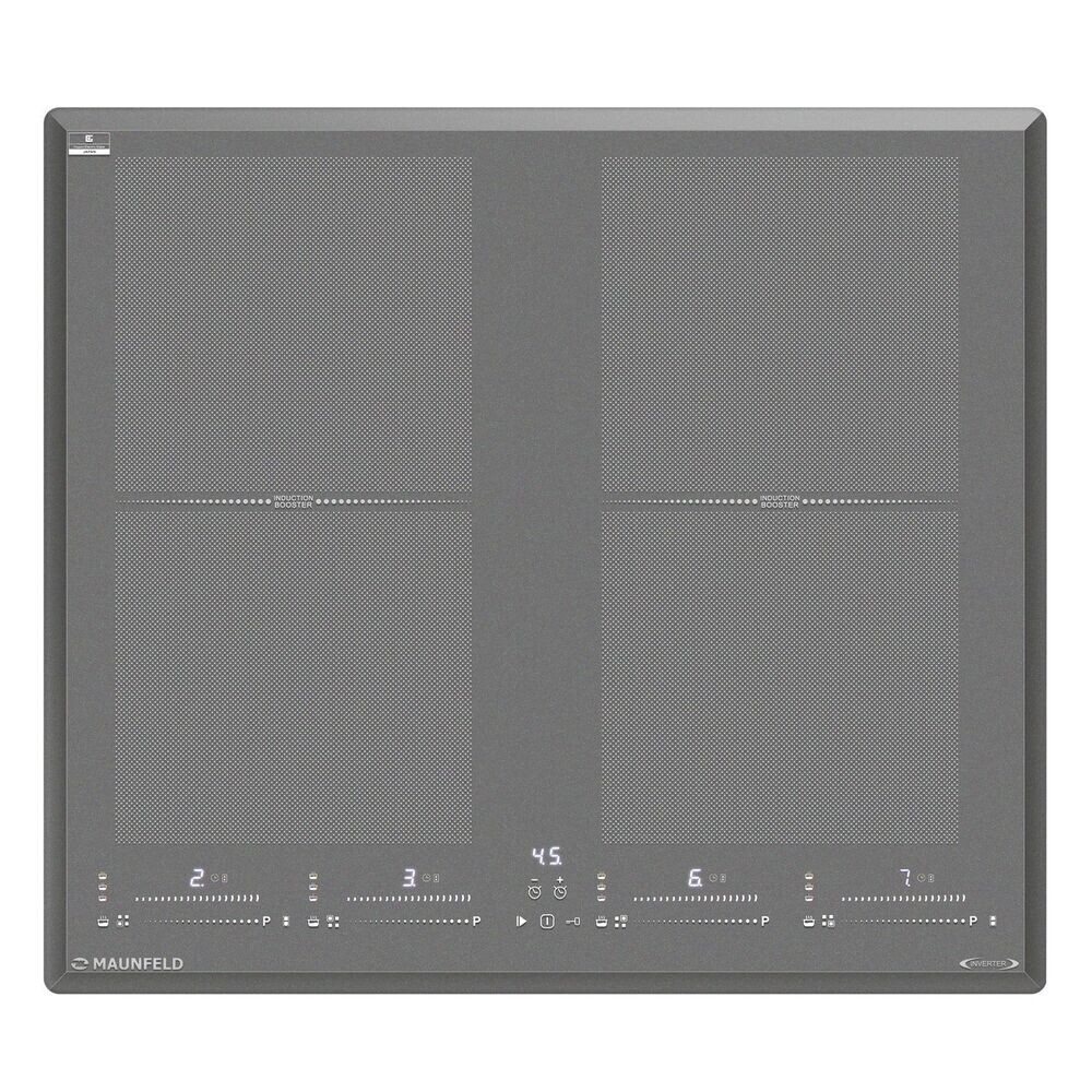 

Варочная панель индукционная Maunfeld CVI594SF2LGR Inverter 4 конфорки серая