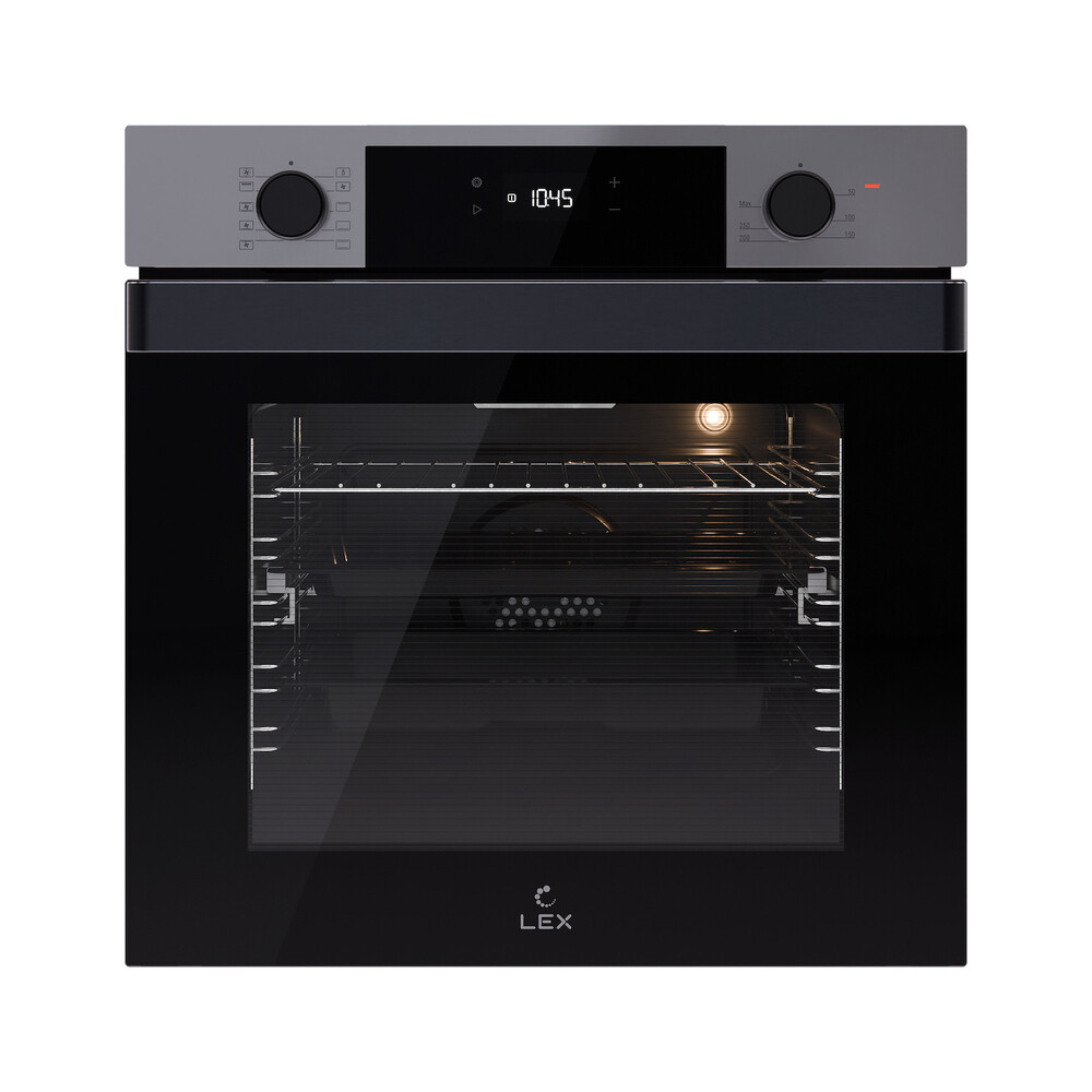 

Духовой шкаф электрический встраиваемый Lex EDP 610 IX Wide Series 595 мм серебро (TRFE100027)