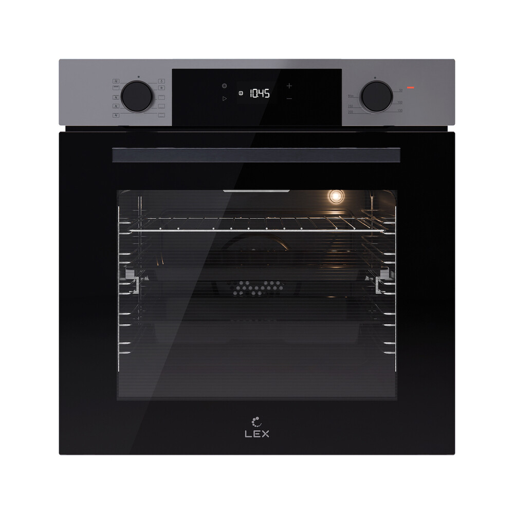 

Духовой шкаф электрический встраиваемый Lex EDP 610 IX 595 мм серебро (TRFE100026)