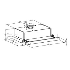 Кухонная вытяжка встраиваемая Lex Hogan G 600 Grey 60 см серая - фото 2