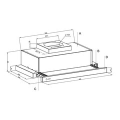 Кухонная вытяжка встраиваемая Lex Hermes G 600 Grey 60 см серая - фото 2