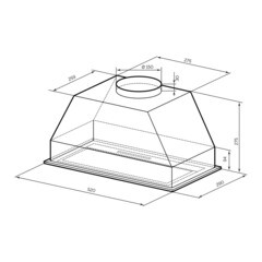 Кухонная вытяжка встраиваемая Lex Hyper 600 GS GR 52 см серая - фото 2