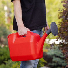 Лейка садовая Radivas 10 л пластиковая с горловиной красная - фото 4