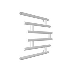 Полотенцесушитель водяной Indigo Zip 600х600 мм фокстрот с боковым подключением 500 мм белый - фото 4