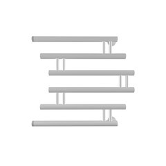 Изображение товара Полотенцесушитель водяной Indigo Zip 600х600 мм фокстрот с боковым подключением 500 мм белый