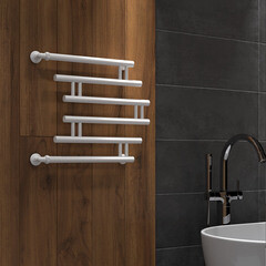 Полотенцесушитель водяной Indigo Zip 600х600 мм фокстрот с боковым подключением 500 мм белый - фото 3