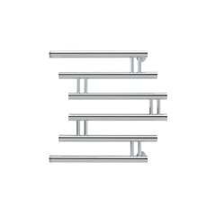 Изображение товара Полотенцесушитель водяной Indigo Zip 600х500 мм фокстрот с боковым подключением 500 мм хром