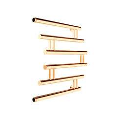 Полотенцесушитель водяной Indigo Zip 500х500 мм фокстрот с боковым подключением 500 мм золото - фото 4