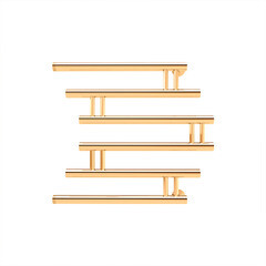 Изображение товара Полотенцесушитель водяной Indigo Zip 500х500 мм фокстрот с боковым подключением 500 мм золото