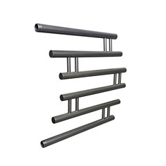 Полотенцесушитель водяной Indigo Zip 500х500 мм фокстрот с боковым подключением 500 мм графит - фото 4