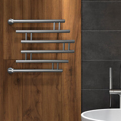 Полотенцесушитель водяной Indigo Zip 500х500 мм фокстрот с боковым подключением 500 мм графит - фото 3