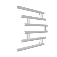 Полотенцесушитель водяной Indigo Zip 500х500 мм фокстрот с боковым подключением 500 мм белый - фото 4