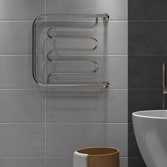 Полотенцесушитель водяной Indigo Liana 600х800 мм фокстрот с боковым подключением 320 мм с полкой хром - фото 3