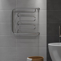 Полотенцесушитель водяной Indigo Liana 600х600 мм фокстрот с боковым подключением 320 мм с полкой хром - фото 3