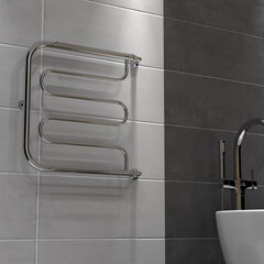 Полотенцесушитель водяной Indigo Standart 600х500 мм фокстрот с боковым подключением 320 мм с полкой хром - фото 3