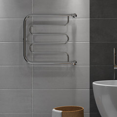 Полотенцесушитель водяной Indigo Standart 500х400 мм фокстрот с боковым подключением 500 мм хром - фото 3