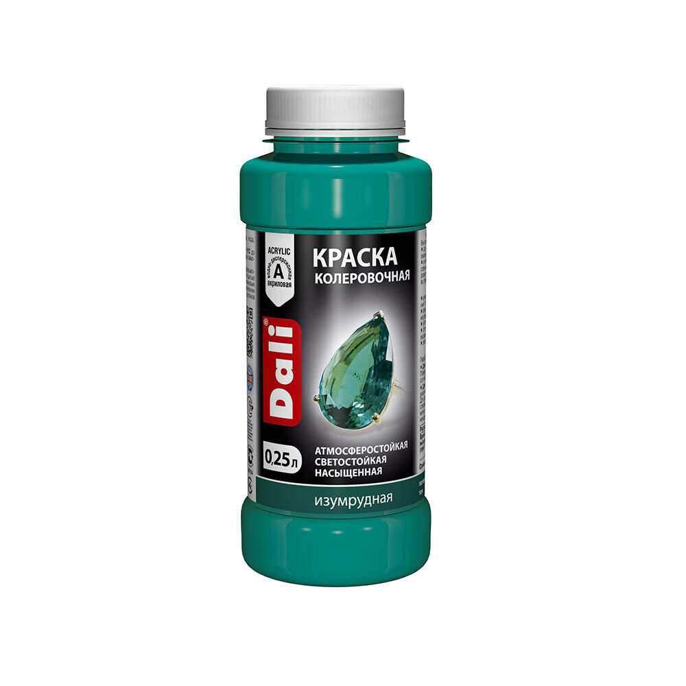 

Колер краска Dali изумрудный 0,25 л, Зеленый